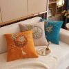 Vỏ gối tựa lưng văn phòng chất chenille, hoạ tiết 1 mặt, trang trí sofa - Giá 43.000₫ 2