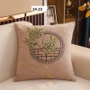 Vỏ gối tựa lưng văn phòng chất chenille, hoạ tiết 1 mặt, trang trí sofa - Giá 43.000₫ 7