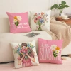 Vỏ gối tựa lưng văn phòng, trang trí sofa, vải bố họa tiết 1 mặt, giảm còn 47.000₫