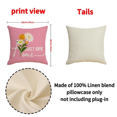Vỏ gối tựa lưng văn phòng, trang trí sofa, vải bố họa tiết 1 mặt, giảm còn 47.000₫