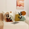 Vỏ gối tựa lưng văn phòng - Vải bố hoa lá mùa xuân, trang trí sofa, nội thất - Giá chỉ 45.000đ 3