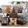 Vỏ gối tựa lưng văn phòng - Vải lông da beo, trang trí sofa, nội thất, 22.000đ