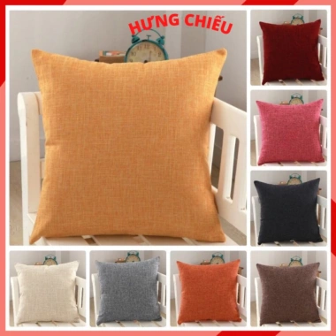 Vỏ gối tựa lưng vuông 45x45cm - Gối sofa trơn, giảm giá 39.000đ, chất liệu mềm mại