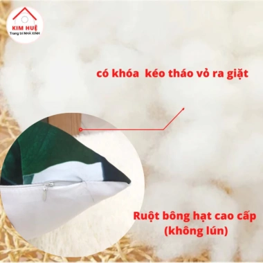 Vỏ gối tựa lưng vuông sofa decor vải trơn 1 màu - Kim Huệ GG giá 40.000₫ 6