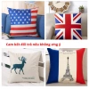 Vỏ gối tựa lưng vuông sofa decor vải trơn 1 màu - Kim Huệ GG giá 40.000₫ 7