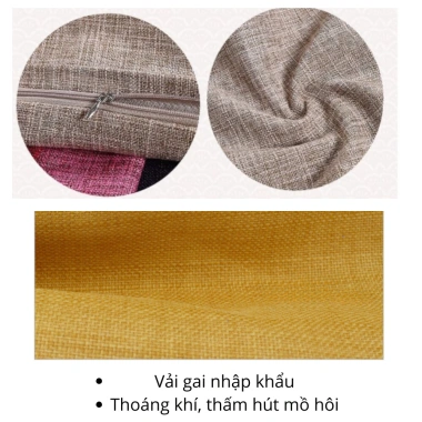 Vỏ gối tựa lưng vuông sofa decor vải trơn 1 màu - Kim Huệ GG giá 40.000₫ 9
