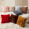 Vỏ gối tựa sofa lông thỏ 45x45 cm mềm mịn êm ái - gối vuông tựa lưng decor nhà, văn phòng, bar, giá chỉ 15.900đ