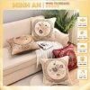 Vỏ gối tựa Tây Âu 45x45 Gấm thêu hoa tỷ mỷ MINH AN sang trọng, giá ưu đãi 58.200₫