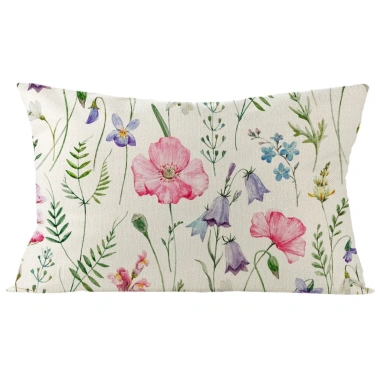 Vỏ gối vải lanh hoa đa kích thước 60x80-30x50, vỏ đệm sofa trang trí nhà cửa - Giá ưu đãi 50.619 VND 4