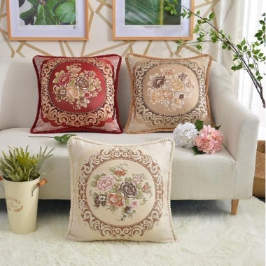Vỏ gối vuông 48x48cm gấm nhung dày, tựa sofa, gối ôm decor sang trọng 9.900 VND