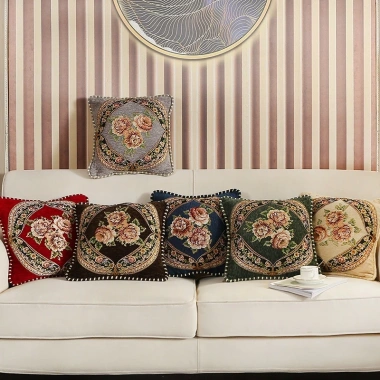 Vỏ gối vuông 48x48cm vải gấm nhung cao cấp, khóa kéo, gối sofa & tựa lưng - chỉ 9.900 VND 8