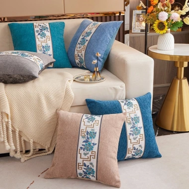 Vỏ gối vuông gấm nhung cao cấp 45x45cm - Cổ điển hiện đại, vỏ gối ôm, tựa sofa, Giá 9.900₫ 8