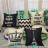 Vỏ gối vuông họa tiết xinh, vải bố, phù hợp sofa và tựa lưng - Trang trí lễ tết, Giáng sinh, chỉ 40.000₫