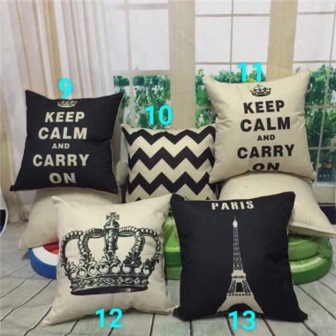 Vỏ gối vuông họa tiết xinh, vải bố, phù hợp sofa và tựa lưng - Trang trí lễ tết, Giáng sinh, chỉ 40.000₫