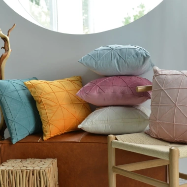 Vỏ gối vuông nhung 45x45cm - Tựa sofa decor nhà hàng, giảm còn 13.900₫ 8