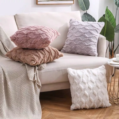 Vỏ gối vuông nhung vân kim cương – Trang trí sofa, tiệc, chỉ 77.700đ