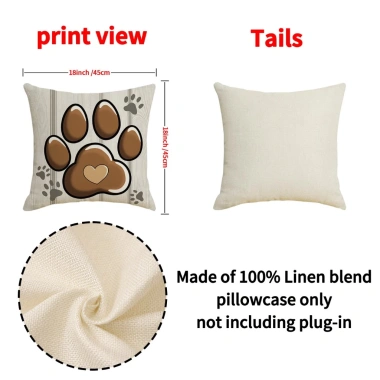 Vỏ gối xương chó nâu Linen 70x70.65 cm - Đệm sofa trang trí dễ thương, mềm mại, bền đẹp 3 Vỏ gối xương chó nâu Linen 70x70.65 cm - Đệm sofa trang trí dễ thương, mềm mại, bền đẹp 3