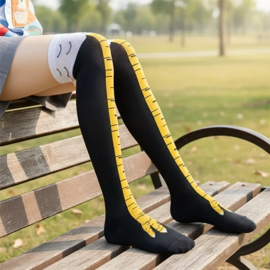 Vớ Hài Hước Chân Gà phong cách sao Zhao Lusi và Yang Di, vớ dài nam nữ 37.800đ