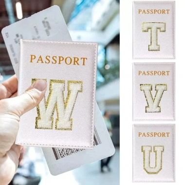 Vỏ Hộ Chiếu PU Trắng Series Letter – Thiết Kế Mỏng Nhẹ, Bảo Vệ An Toàn, Quà Tặng Du Lịch, Giá 24.525₫