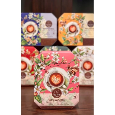 Vỏ hộp đựng cafe mùa xuân, giỏ quà Tết 2.026 thiết kế trang trí sang trọng, giá chỉ 4.900₫ 7