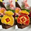 Vỏ hộp hình túi tiền 2 mặt Đỏ Vàng, Đựng trà bánh kẹo, giỏ quà Tết, dày đẹp, in sắc nét, ép nhũ, độ bền cao, giá 25.000đ 2