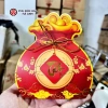 Vỏ hộp hình túi tiền 2 mặt Đỏ Vàng, Đựng trà bánh kẹo, giỏ quà Tết, dày đẹp, in sắc nét, ép nhũ, độ bền cao, giá 25.000đ 4