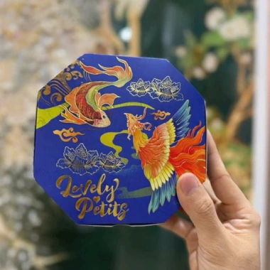 Vỏ Hộp Lục Bát Giác Giỏ Quà Tết Phượng Hoàng, Mèo Thần Tài - Hộp Giấy Đựng Bánh Kẹo, Trà 5.000đ 3