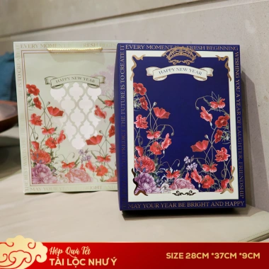 Vỏ hộp quà Tết 2.026 cao cấp Tài Lộc Như Ý, khay đựng rượu, size 28x37x9cm - Giá chỉ 35.000 VND