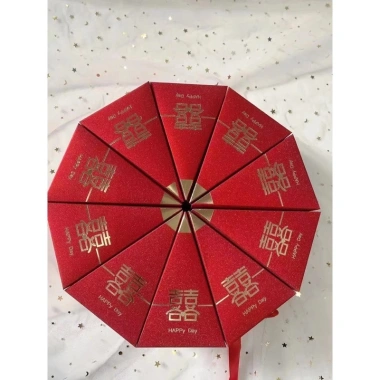 Vỏ hộp tam giác đựng mứt sen, trà, bánh kẹo - Sỉ 100c giá ưu đãi 130.000đ cho tráp ăn hỏi, tháp lễ