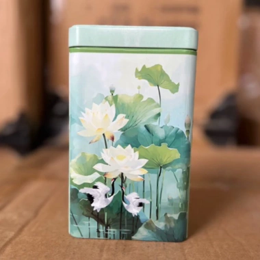 Vỏ Hộp Trà Thiếc 200g Hoa Sen Xanh Siêu Xinh - Giá Ưu Đãi 25.000 VNĐ