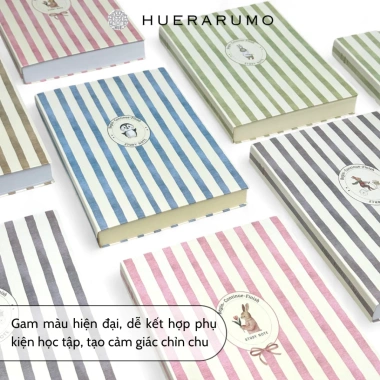 Vở Kẻ Ngang B5 HUERARUMO 300-500 Trang Bìa Cứng Giấy 80gsm Ôn Thi Ghi Chép Dài Hạn Giá 63.000 VND