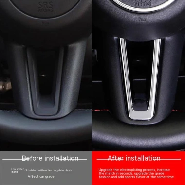 Vô lăng trang trí Mazda 3 2.020-2.026 & CX-30 2.019-2.023 - Miếng dán vòng sửa đổi, nút bấm phong cách