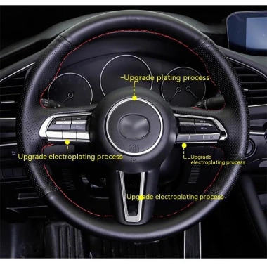 Vô lăng trang trí Mazda 3 2.020-2.026 & CX-30 2.019-2.023 - Miếng dán vòng sửa đổi, nút bấm phong cách
