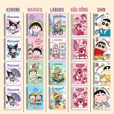 Vở lò xo kép kẻ ngang A5 120 trang – Sổ tay cute, sổ nhật ký, giá ưu đãi 22.000₫ 2