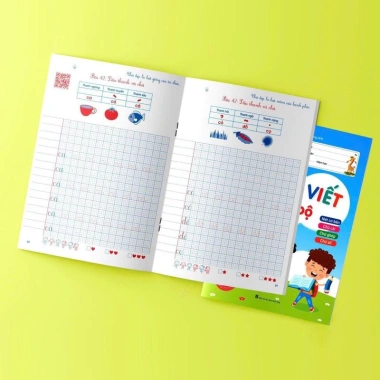 Vở Luyện Viết Bìa Xanh Lớp 1 - Công Nghệ QR 5.0, NXB Hà Nội, Giá 48k 4