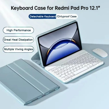 Vỏ máy tính bảng Redmi Pad Pro 12.1 & Xiaomi Poco Pad 5G kèm bàn phím Bluetooth không dây tháo rời - Giá ưu đãi 424.905₫