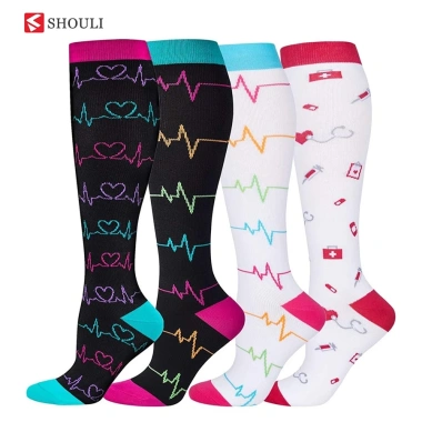 Vớ Nén SHOULI Đầu Gối Nam 20-30mmHg Cao Tất Thể Thao - Phù Nề Tiểu Đường, Suy Giãn Tĩnh Mạch, Hỗ trợ Marathon