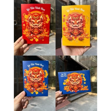 Vỏ Ngựa Lên Set Giỏ Quà Tết - Hộp Giấy Mèo Thần Tài Đựng Bánh Kẹo Giá 3.500 VND