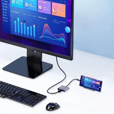 Vỏ Nhôm 3 Trong 1 Đa Năng USB‑C HUB 4K HD PD 87W – Sạc nhanh HDMI USB Laptop – 84.700₫