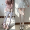 Vớ Nơ Gothic Ren JK Fishnet Màu Be - Tất Nữ Đầu Gối Dễ Thương Phục Sinh Viên 5