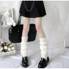 Vớ ống chân Y2K Lolita dệt kim đen trắng - giữ ấm cao cấp, design 3B mua đông, tất vớ đùi dễ thương, giá 15.900 VND 4