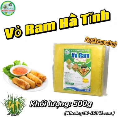 Vỏ Ram Hà Tĩnh Làng Vân 500g (90-100 lá) - Vỏ Nem Rán Giòn Rụm, Đóng Túi Hút Chân Không, Giá 49.000₫