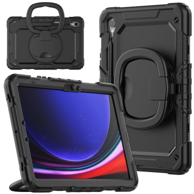 Vỏ silicon bảo vệ Samsung Tab S10FE - Giá đỡ vòng tay xoay PC, tương thích S9 S9FE