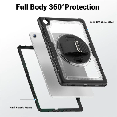 Vỏ silicon Samsung Tab S10lite + Giá đỡ PC & S11, Dây đeo cổ tay, Chống sốc - 487.080₫