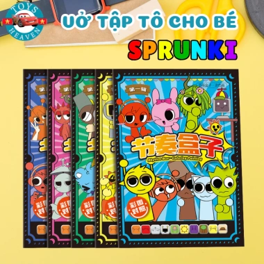 Vở Tập Tô Sprunki Dễ Thương, Hình In Rõ Nét, Giấy Cao Cấp - Giá Chỉ 30.000 VNĐ