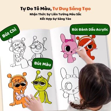 Vở Tập Tô Sprunki Dễ Thương, Hình In Rõ Nét, Giấy Cao Cấp - Giá Chỉ 30.000 VNĐ