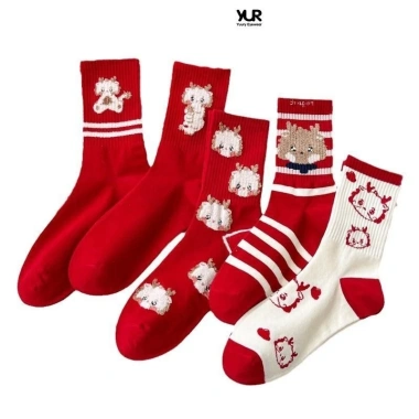 Vớ Tất Giáng Sinh Noel Nam Châm Cao Cổ Hài Hước Dễ Thương, Trẻ Trung Năng Động - YUURISHOP