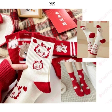 Vớ Tất Giáng Sinh Noel Nam Châm Cao Cổ Hài Hước Dễ Thương, Trẻ Trung Năng Động - YUURISHOP