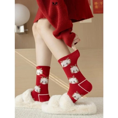 Vớ Tất Giáng Sinh Noel Nam Châm Cao Cổ Hài Hước Dễ Thương, Trẻ Trung Năng Động - YUURISHOP