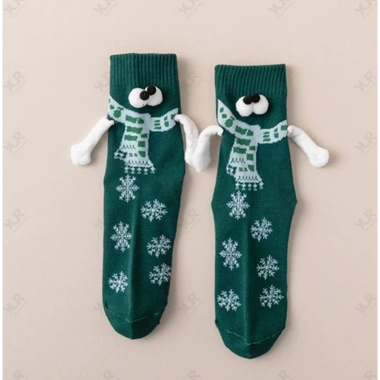 Vớ Tất Giáng Sinh Noel Nam Châm Cao Cổ Hài Hước Dễ Thương, Trẻ Trung Năng Động - YUURISHOP